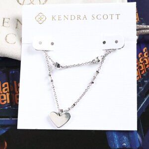 Kendra Scott Ari Heart Necklace Silver